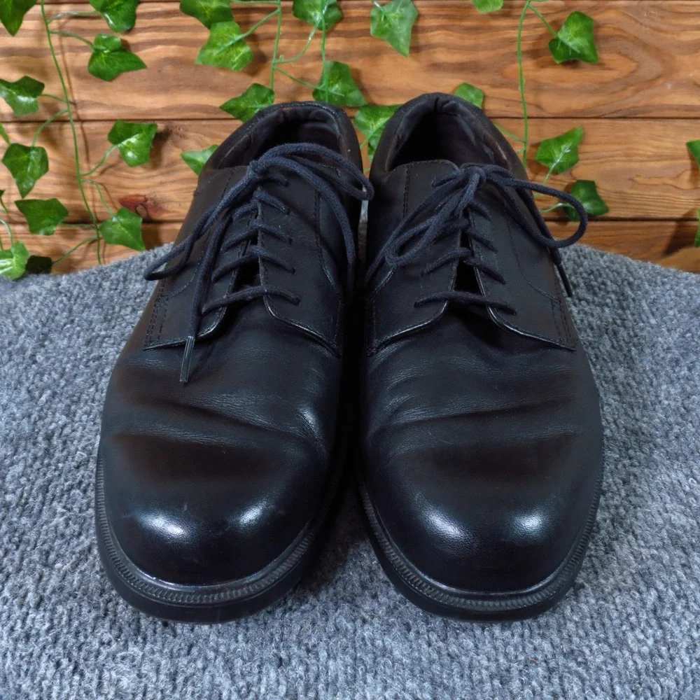 Rockport Margin Men Oxford‎ Size 10 Office Professional Dress Shoe Black Leather